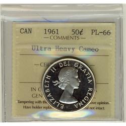 1961 50¢ ICCS PL66 Ultra Heavy Cameo.