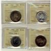 Image 1 : 1962 50¢(2), 1964 & 1982 SmBds T.2 ICCS MS64.  Lot of 4 coins.