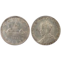 1935 $1 ICCS MS66PQ, attractive gold and pink toning.  Flashy!