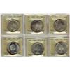 Image 1 : 1937 $1, 1939, 1952, 1962, 1963 & 1967 ICCS MS64.  Lot of 6 coins.