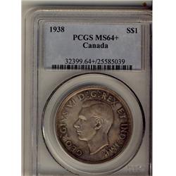 1938 $1 PCGS MS64+, attractively toned.  Great eye appeal.