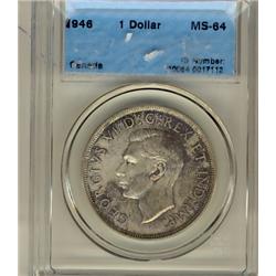 1946 $1 CCCS MS64.  Attractive example.