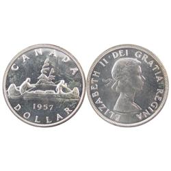 1957 $1 PCGS PL66, brilliant with nice reflective surfaces.  Scarce in this condition.