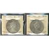 Image 1 : 1965 $1 SmBds Ptd ICCS MS64 Cameo.  Lot of 2 coins.