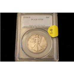 1938-D Walking Liberty Half PCGS VF20