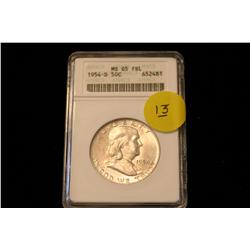 1954-D Franklin Half ANACS-65FBL