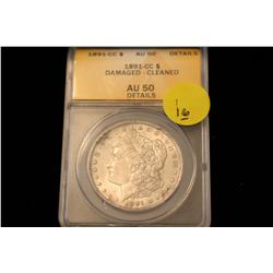 1891-CC Morgan Dollar ANACS-50 (Damaged-Cleaned)