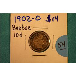 1902-O Barber Dime