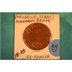 Maydelle,Tx Sherman & Benge Trade Token