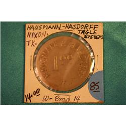Nixon,Tx Hausmann & Hasdorff $1.00 Trade Token