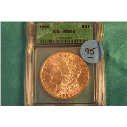1886 Morgan Dollar ICG MS-62