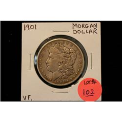 1901 Morgan Silver Dollar VF. (Better Date)