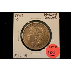 1889-OMorgan Silver Dollar EF-45 (Tougher Coin)