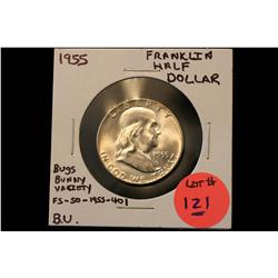 1955 Franklin Half Dollar B.U. Looks MS-64+ Bugs Bunny Var.