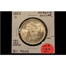 1883-O Morgan Dollar B.U. MS-64 (Obv. Die Crack)