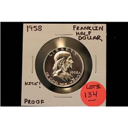 1958 Franklin Half Dollar High Grade Proof (Nice)