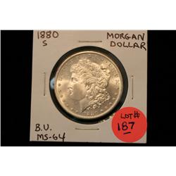 1880-S Morgan Dollar B.U. MS-64