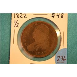 1822 Bust Half Dollar