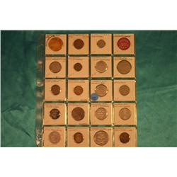 Sheet Of 20  Tokens(Mostly Wisc.)
