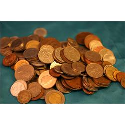 Mixed Lot Of 150 World Coins & Tokens