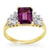 Image 1 : Genuine 1.52ctw Amethyst & Diamond Ring 10K Yellow Gold