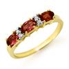 Image 1 : Genuine 0.83ctw Pink Tourmaline & Diamond Ring 10K Gold