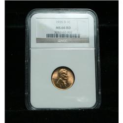 NGC 1935-d Lincoln Cent 1c Graded ms66 RD