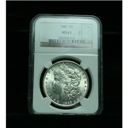 NGC 1889-p Morgan Dollar Graded Select Uncirculated ms63  NGC