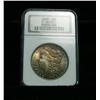 Image 1 : NGC 1887-p Morgan Dollar graded Gem Uncirculated ms65  **RAINBOW TONED**