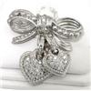 Image 1 : Judith Ripka 18K White Gold Diamond Pin