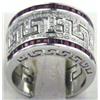 Image 1 : 18K White Gold Diamond & Ruby Ring