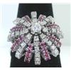 Image 1 : 18K White Gold Diamond & Ruby Ring