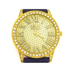 Kathy Van Zeeland Strap Watch w/ Crystal Bezel & Dial