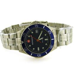 WENGER SWISS MILITARY STEEL 20 ATM AQUA DIVER DATE WATCH 79948