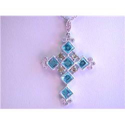 14k Gold Necklace with Cross Pendant