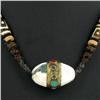 Image 2 : Tibet Shell Agate Bead Choker Necklace (JEW-3185)