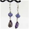 Image 3 : Amethyst & Crystal Necklace Earring Set (JEW-3445)