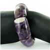 Image 2 : 325twc Natural Amethyst Stretch Bangle Bracelet (JEW-3452)