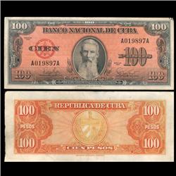 1959 Cuba 100 Peso Hi Grade Note (CUR-05595)