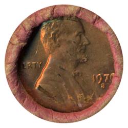 1970S Linc 1c BU RARE UnOpened Bank Roll 50 GEMS (COI-5519)