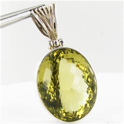 120twc Lemon Citrine Sterling Pendant (JEW-3364)