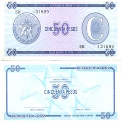 1980 Cuba 50p Foreign Exchp Crisp Unc RARE Ser C (COI-4018)