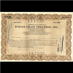 1940s Schine Theatres UNUSED Stock Certif. RARE (CUR-06413)