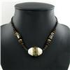 Image 1 : Tibet Shell Agate Bead Choker Necklace (JEW-3188)