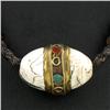 Image 2 : Tibet Shell Agate Bead Choker Necklace (JEW-3188)