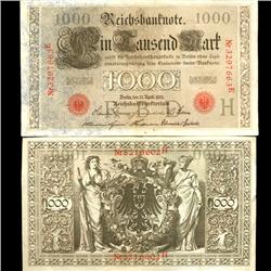 1910 Germany 1000 Mark Note Hi Grade (COI-3903)