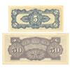 Image 2 : 1942 WW2 Japanese Occupation 5 & 50 cent  (COI-1039)