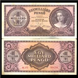 1946 Hungary 1B Pengo Note Hi Grade Scarce (CUR-06123)