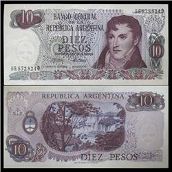 1973 Argentina 10 Peso Note Crisp Uncirculated (CUR-05543)