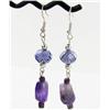 Image 3 : Amethyst & Crystal Necklace Earring Set (JEW-3448)